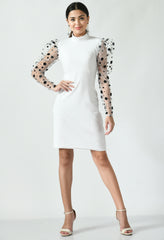Elegant White Bodycon Dress for Women - Party-Ready, Comfortable, and Stylish