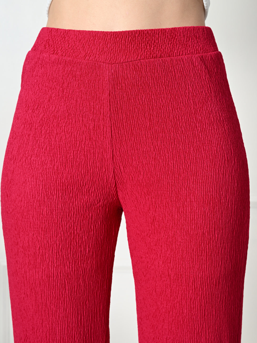 Trendy Glamorous Women Pink Trousers
