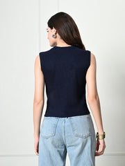 Stylish Glamorous Girls and Womens Navy Blue Tops