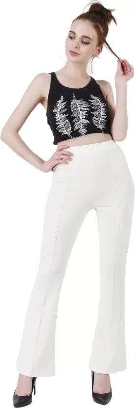 Pretty Graceful  Bellbottom Pants For Women