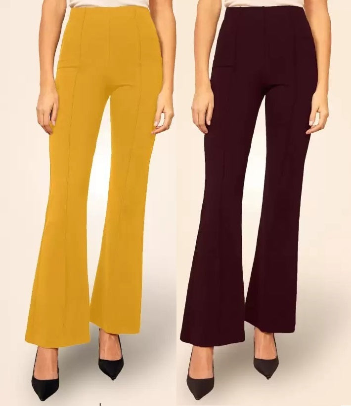 Pretty Graceful  Bellbottom Pants For Women