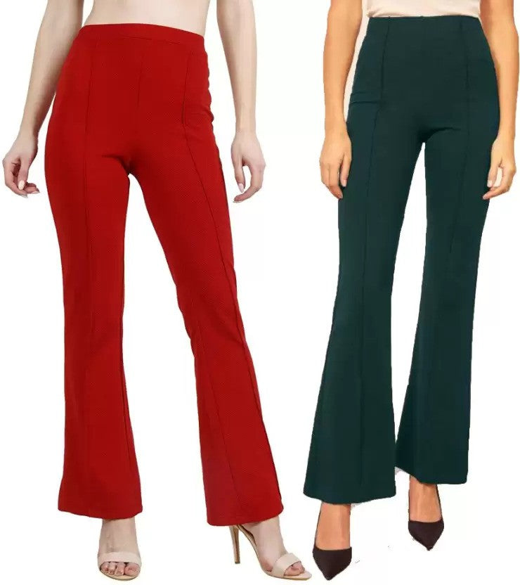 Pretty Graceful  Bellbottom Pants For Women