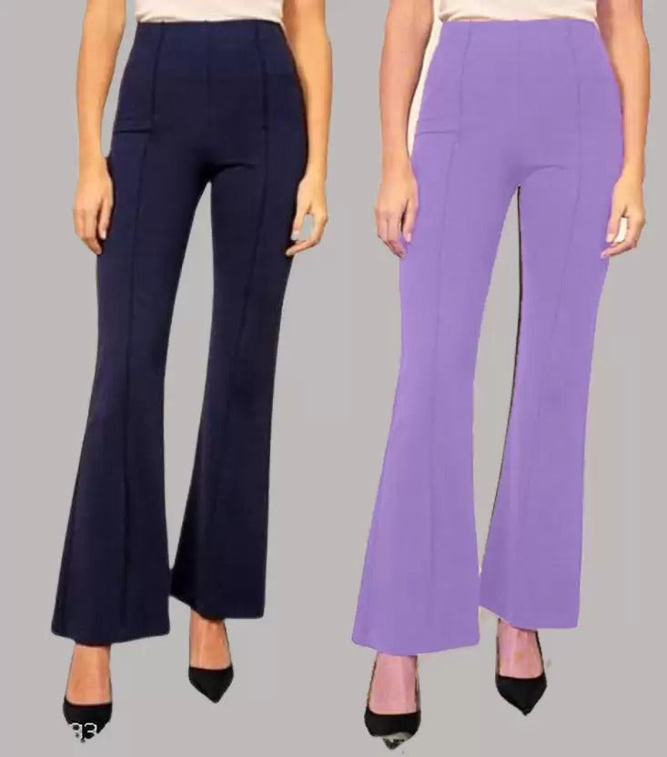 Pretty Graceful  Bellbottom Pants For Women