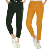 Women's Solid Beautiful Track Pants Pack of 2 for Women and Girls, Perfect for Workouts and Casual Wear