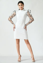 Elegant White Bodycon Dress for Women - Party-Ready, Comfortable, and Stylish