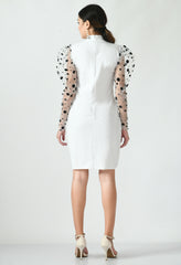 Elegant White Bodycon Dress for Women - Party-Ready, Comfortable, and Stylish