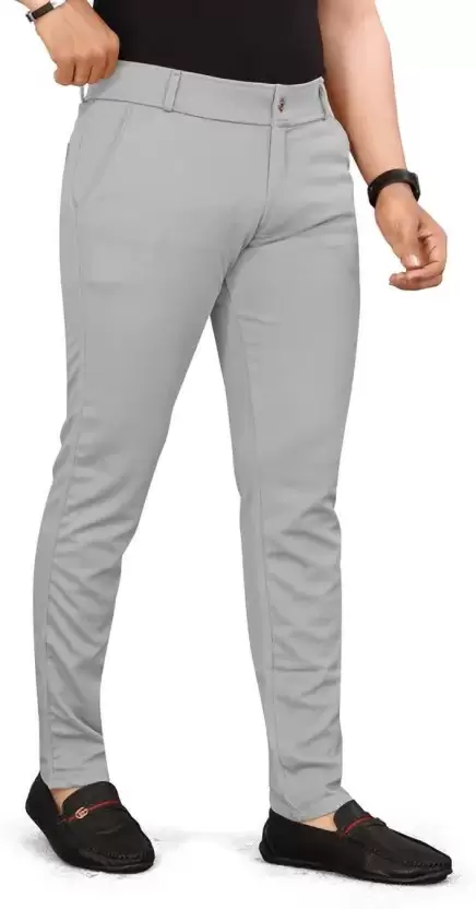 Men’s Tailored Slim Fit Lycra Blend Trousers – Contemporary Style and All-Day Comfort for the Modern Man