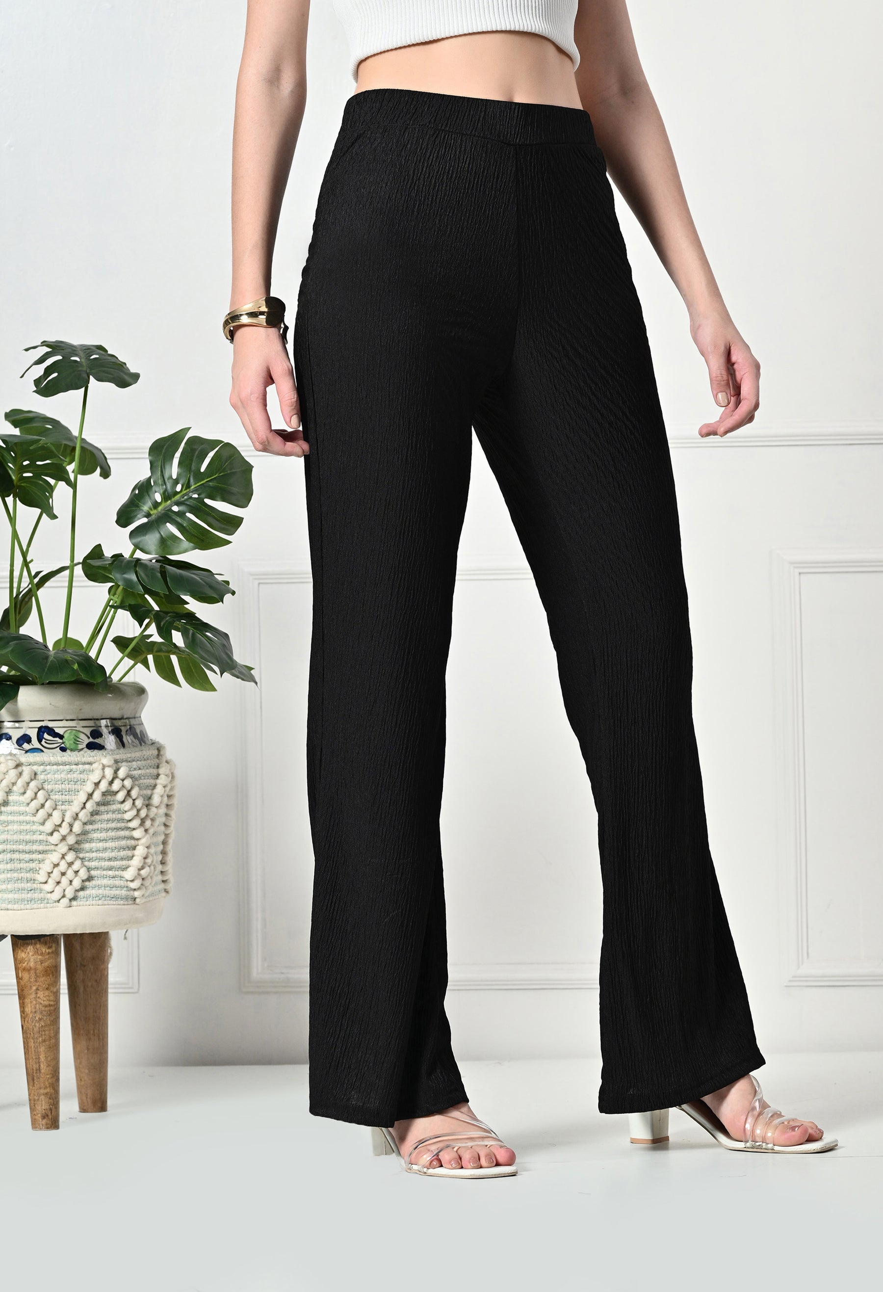 Trendy Glamorous Women  Black Trousers