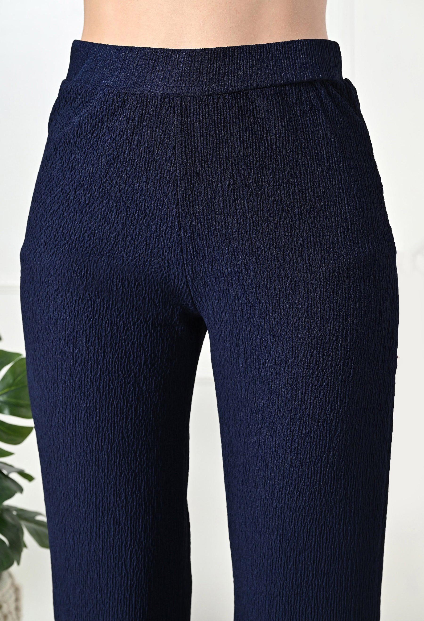 Trendy Glamorous Women  Navy Blue Trousers