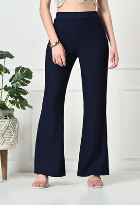 Trendy Glamorous Women  Navy Blue Trousers