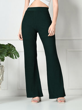 Trendy Glamorous Women  Green Trousers