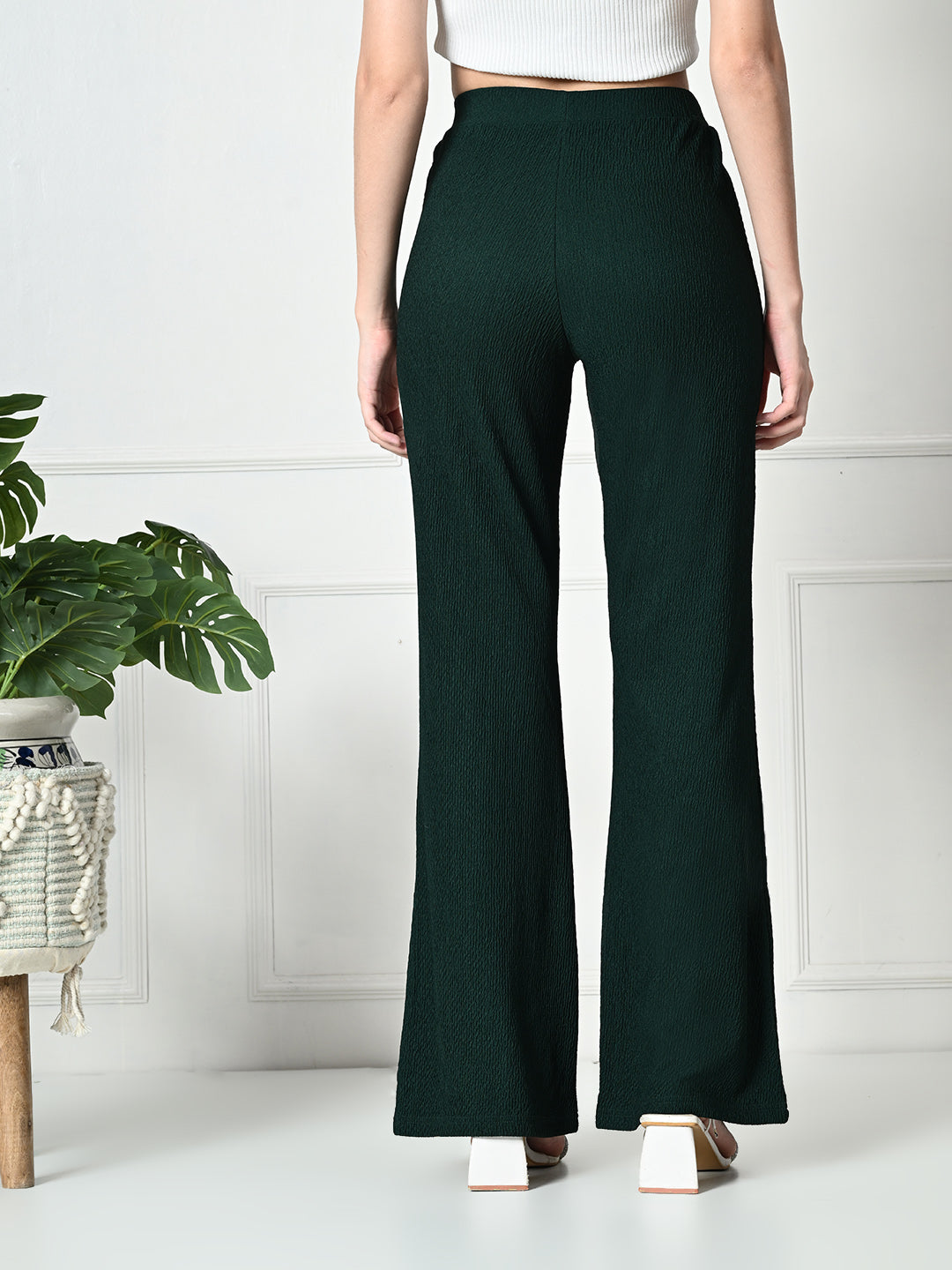 Trendy Glamorous Women  Green Trousers