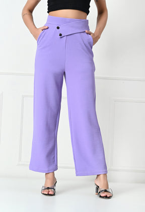 Comfy Elegant Women Lavender Trousers