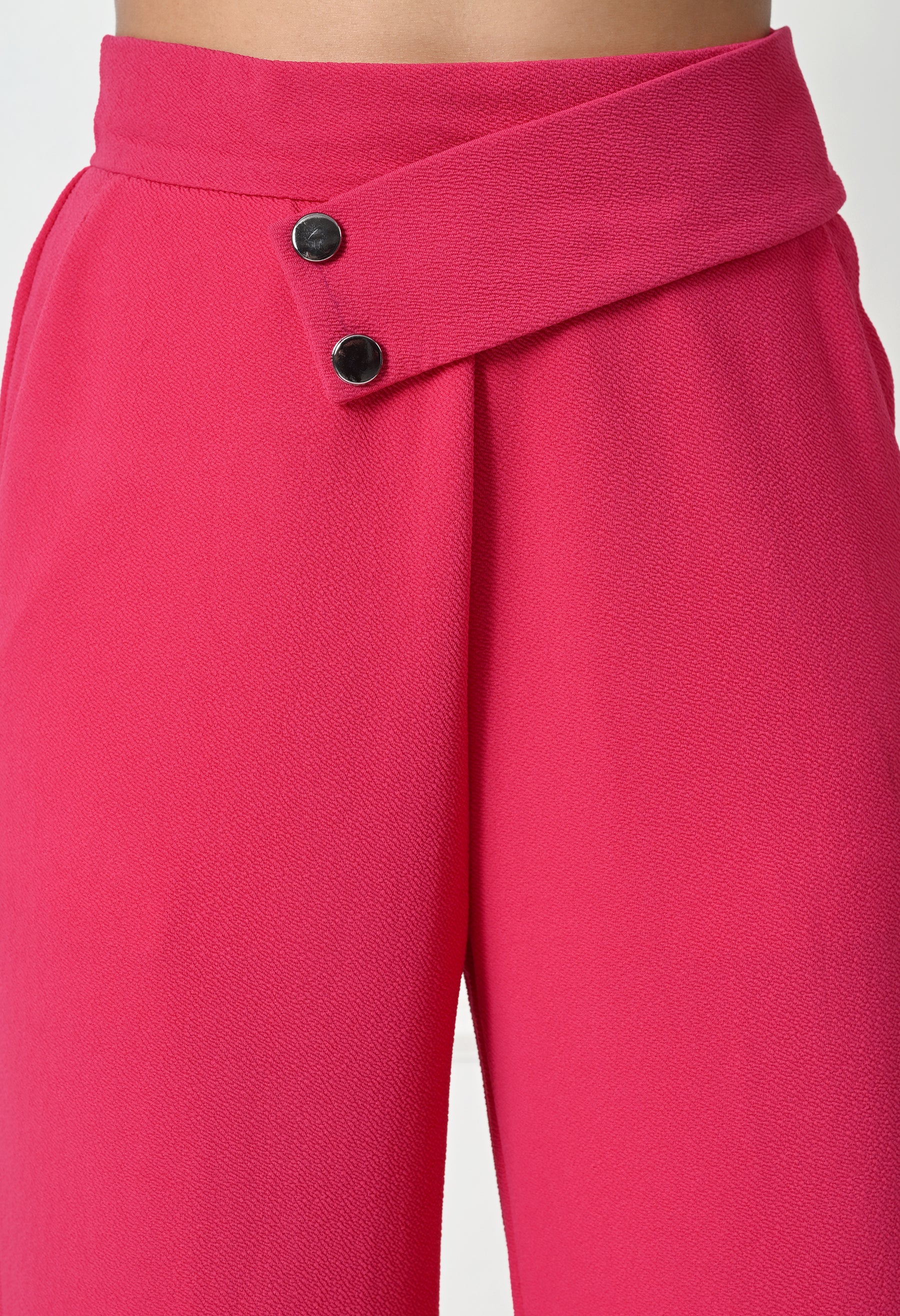 Comfy Elegant Women Pink Trousers