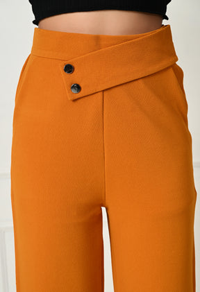 Comfy Elegant Women Mustard Trousers