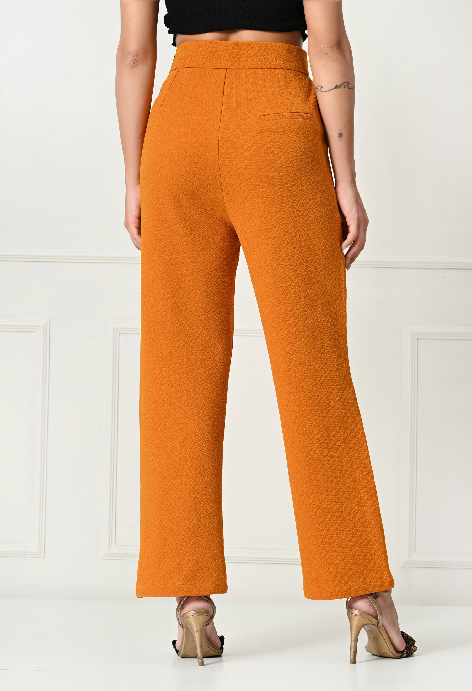 Comfy Elegant Women Mustard Trousers