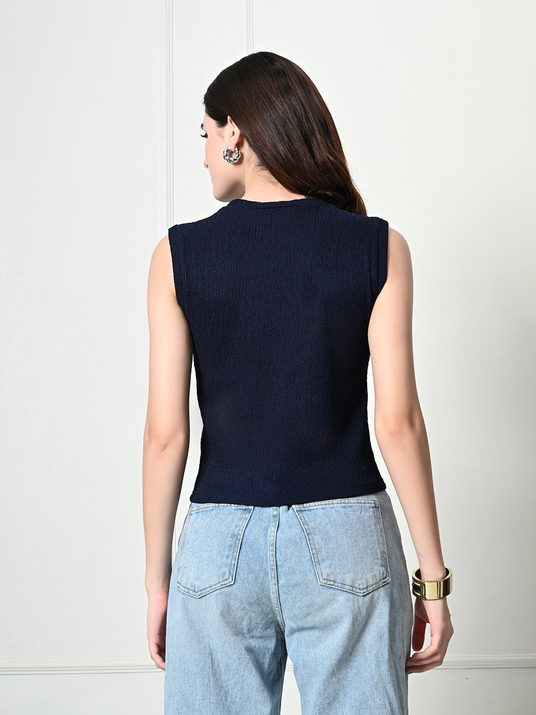 Stylish Glamorous Girls and Womens  Navy Blue Tops