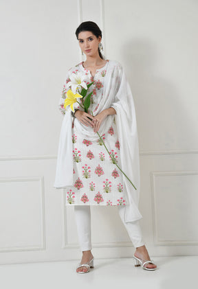 Women Self Design cotton  Straight Kurta