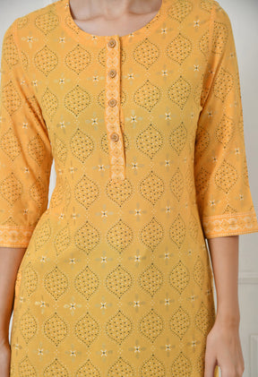 Women Self Design cotton  Straight Kurta